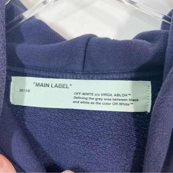 Off White Men’s Women's Unisex Size Medium Blue Ombré Wing Off Logo Hoodie - Picture 12 of 16